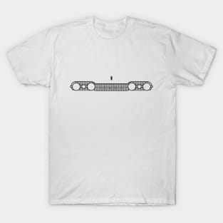 Oldsmobile 88 classic car minimalist grille black graphic T-Shirt